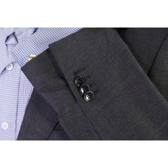 Suitsupply Napoli Solid Gray 2-Btn Super 110's Wool Blazer Jacket 36R - Picture 6 of 11